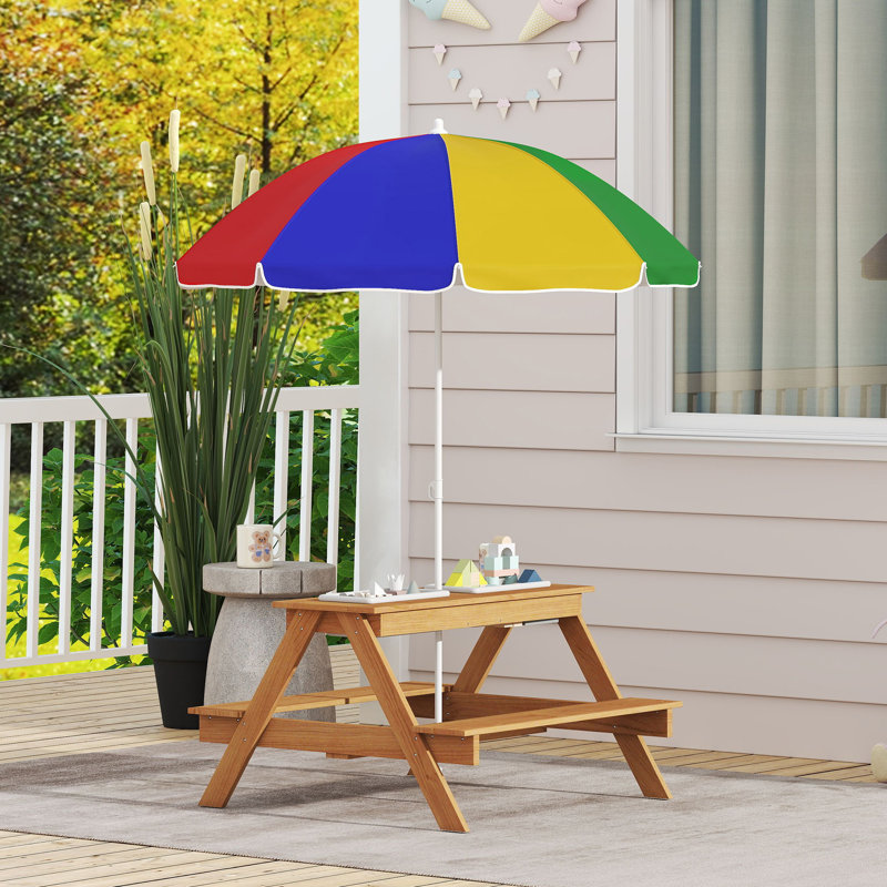 Kids 2 Piece Solid Wood Rectangular MULT and Chair Set