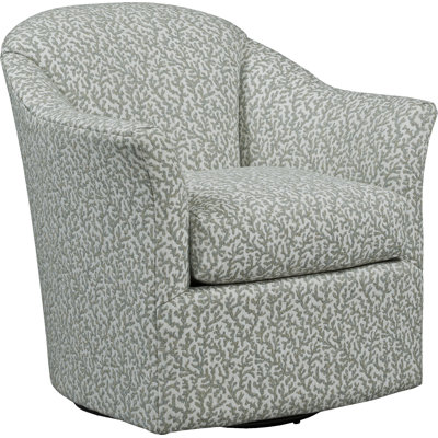 Upholstered Swivel Barrel Chair