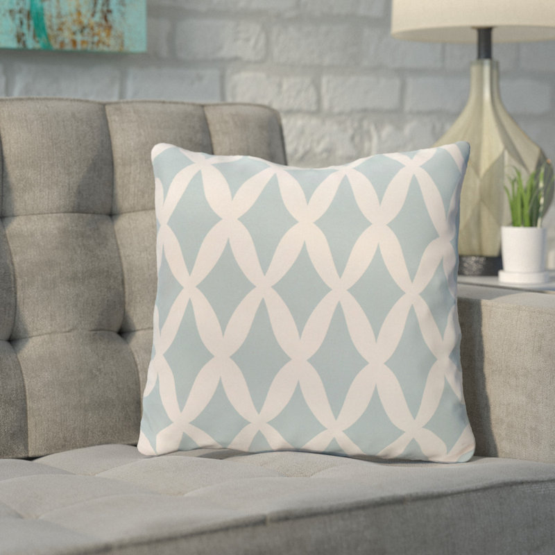 Holiday Brights Geometric Reversible Throw Pillow, 18" H x 18" W, Icicle