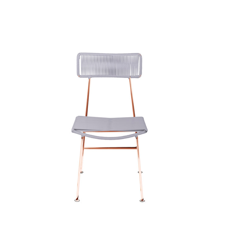 Chaise Hapi, Gris clair / cuivre
