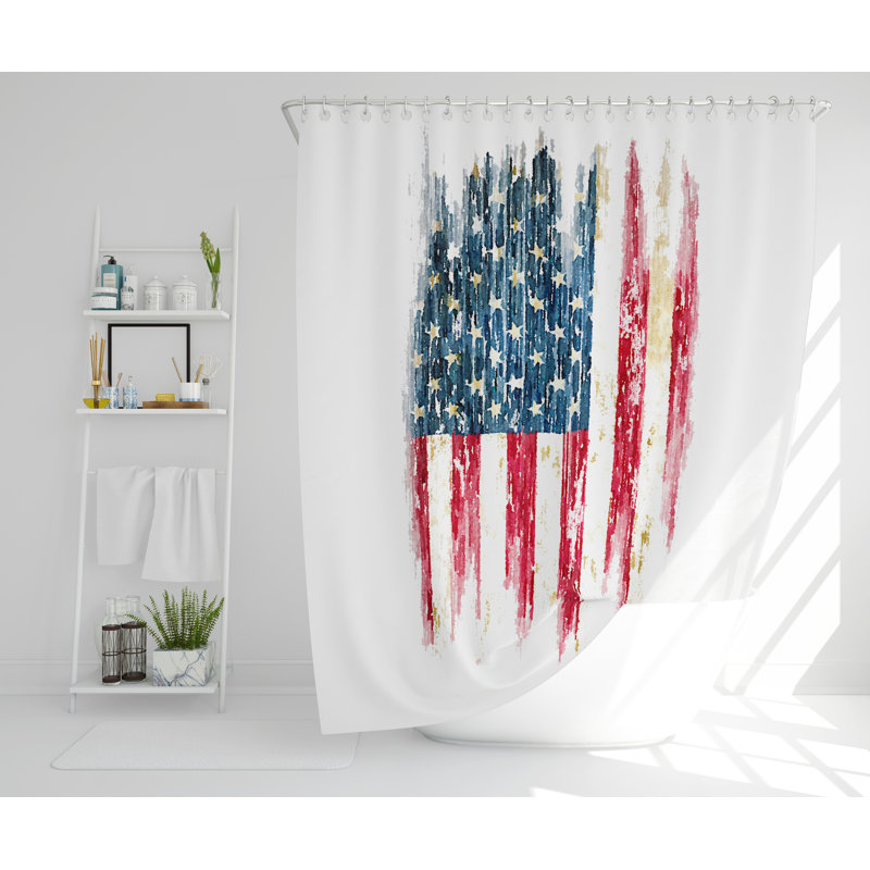 Frisbee Polyester Shower Curtain, 177cm H x 177cm W