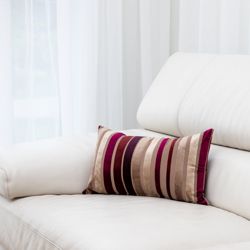 Housse de coussin rectangulaire et insert, Mauve