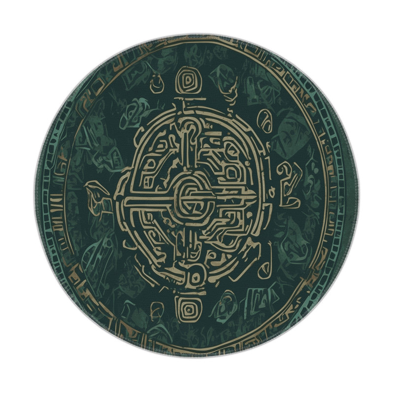 Relic Of Ages Indoor And Outdoor Area Rug, Round 5'