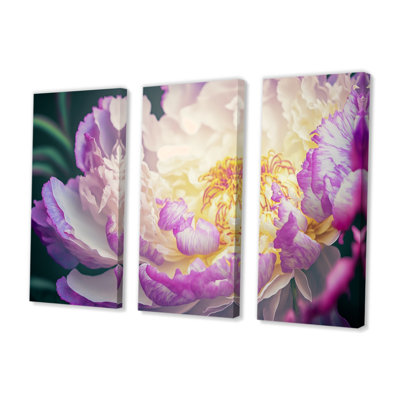 Pink And White Peony In Spring I Pink And White Peony In Spring I - 3 Piece Wrapped Canvas Print -  Red Barrel StudioÂ®, 5FB72B84A7374D62A7F8217A38B2B2EC