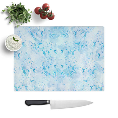 Tempered Glass Ocean Patterns Chopping Board