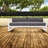 Modern Aluminum Patio Sofas, Durable Gray Weather-resistant For Family Outdoor