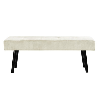 39.4" Corduroy Upholstered Bench
