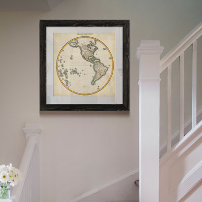 1812 Western Hemisphere - Reproduction d'art graphique encadré