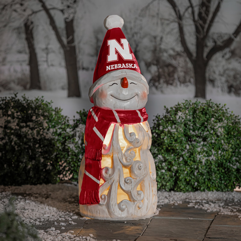 Statuaire DEL bonhomme de neige de l'Université du Nebraska, 26 po