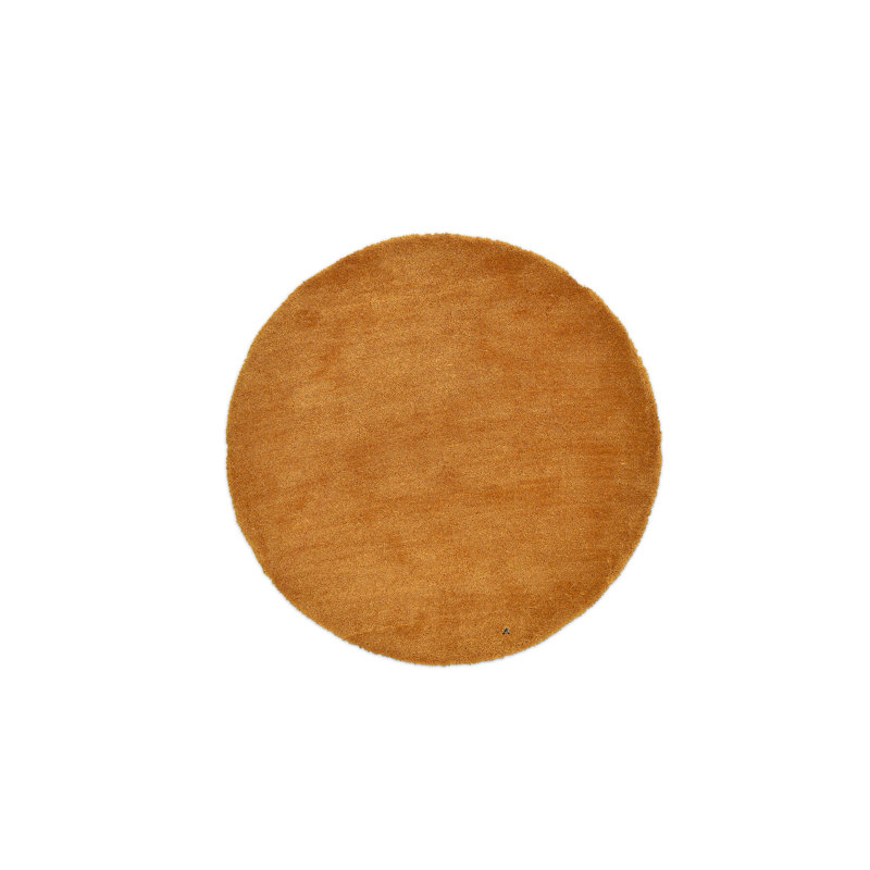 Solid Colour Hand Woven Area Rug, Round 100cm
