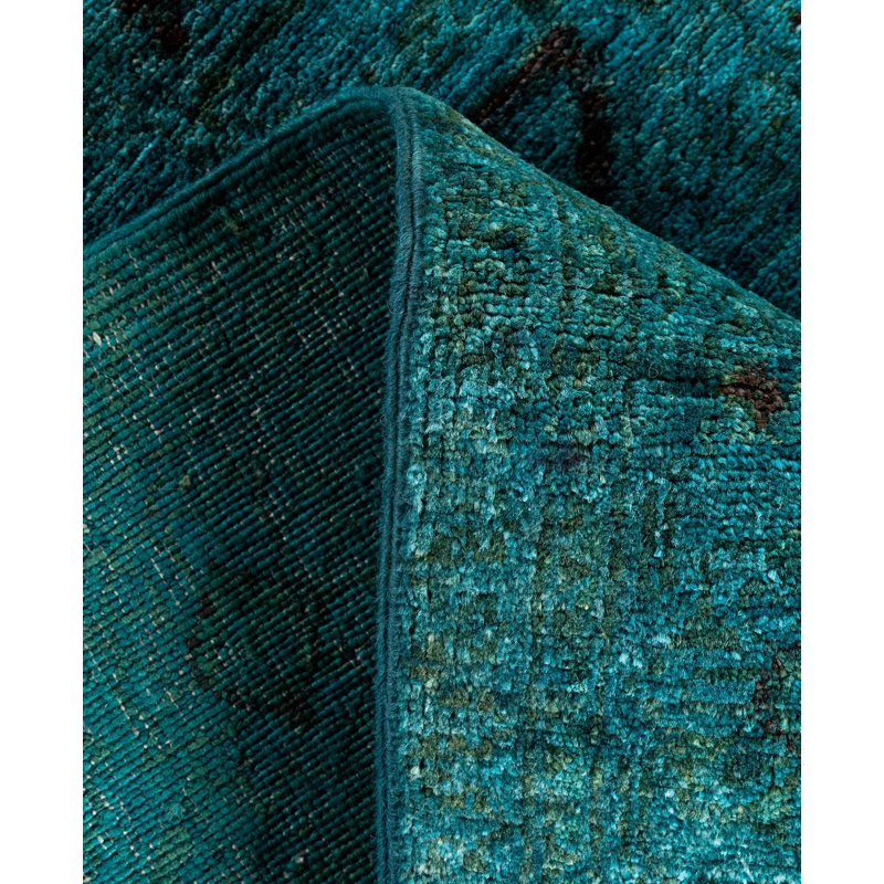 Overdyed One-of-a-Kind 3' 10" X 6' 0" Hand Knotted Area Rug
