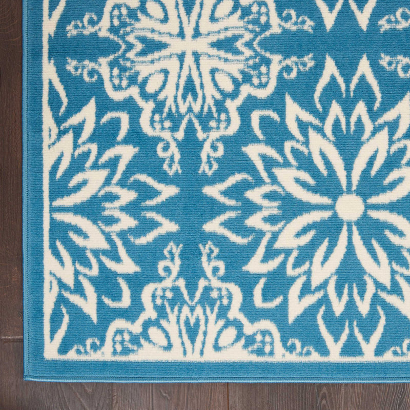 Yurig Floral Indoor Rug, Rectangle 2' x 4'