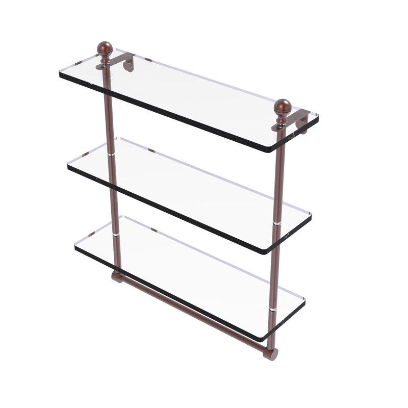 Tablette à 3 niveaux avec barre à serviettes Gober, 16", Cuivre antique