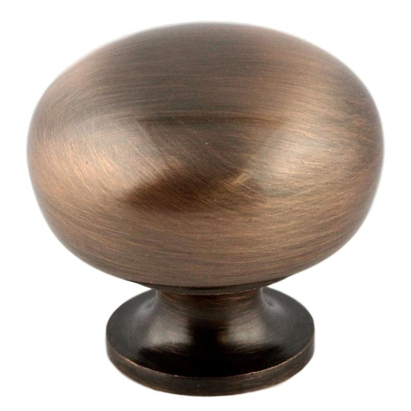 (Paquet de 5) (Paquet de 100) Poignée ronde de 1 1/4 po plaquée, Cuivre antique
