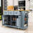 Kitchen Island Cart with Drop Leaf, Power Outlets and Ample Storage on Wheels-1548952848