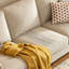 Causeuse-coussin modulaire en lin de coton blanc-65181177