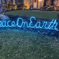 peace on earth light up sign