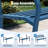Heavy Duty 50 Inch Garden Bench, Ergonomic Metal Outdoor Bench for Outside Seating, Modern Patio Furniture with Geometric Pattern, Weatherproof Seating for Yard, Deck and Porch-128994692