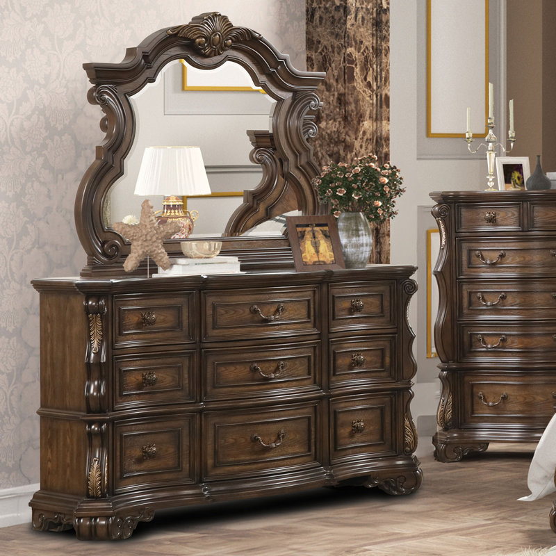 Commode 9 tiroirs avec miroir Tuily