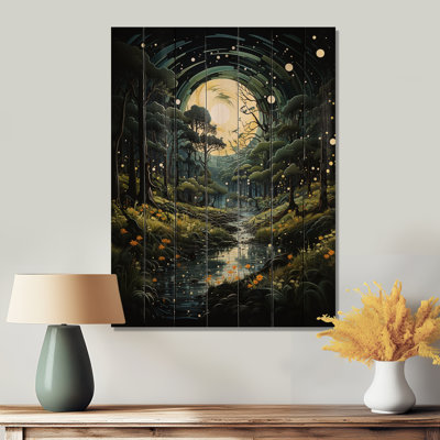 " Forest Enchanted Forest Pointillism III "