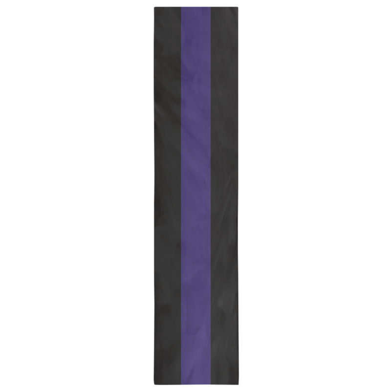 New Orleans Football Stripes Table Runner, 90" x 16", Baltimore Throwback Football Black/Purple, Cotton Blend