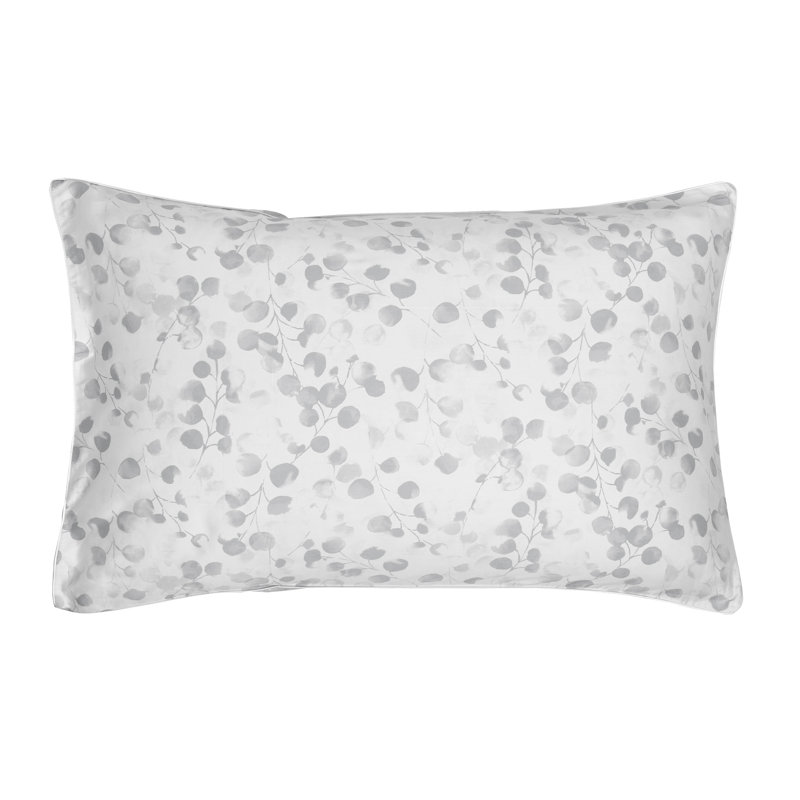 Rosée Gris Floral Pillow Sham, Standard/Twin