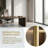 Freestanding Coat Rack With A Gold-tone Metal Frame And Marble Base, Suitable For Hats, Scarves, Jackets, And More