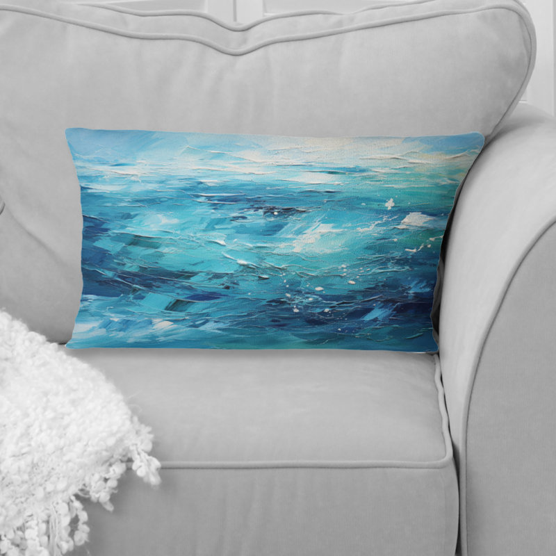 Coussin Cerulean Seascape I - Abstract Landscape
