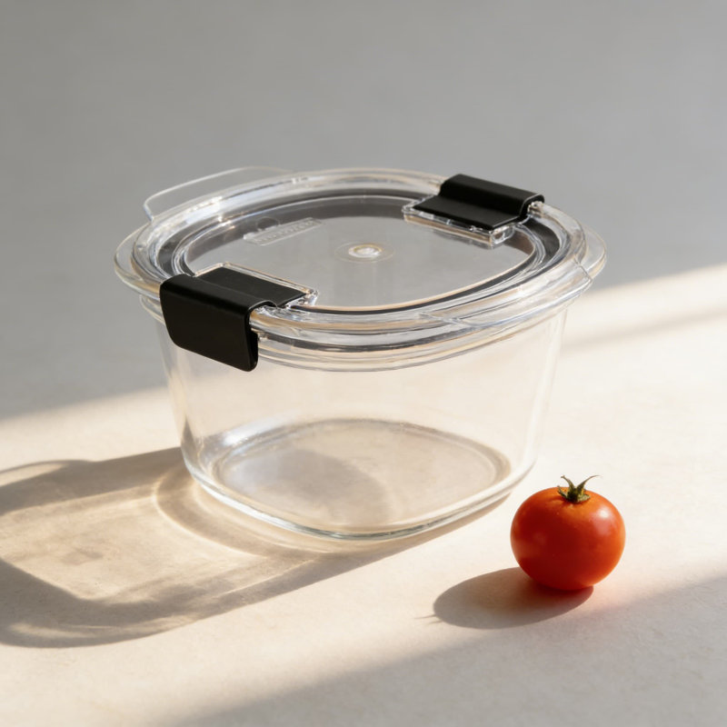 Ensemble de contenants en verre pour aliments, contenants ronds étanches de 6 pièces avec couvercles, contenants hermétiques pour la préparation des repas au four, au micro-ondes, au congélateur et au lave-vaisselle
