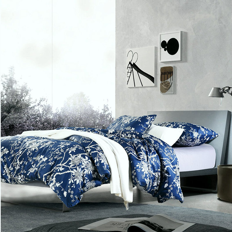 Sateen Floral Duvet Cover, Super King Duvet Cover