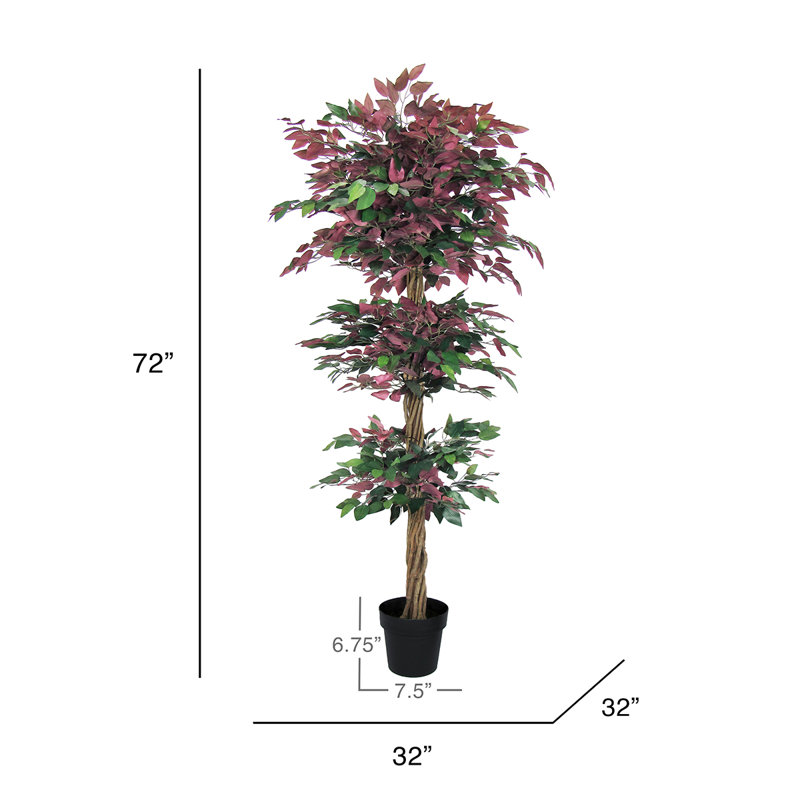 72" Artificial Ficus Tree in Pot