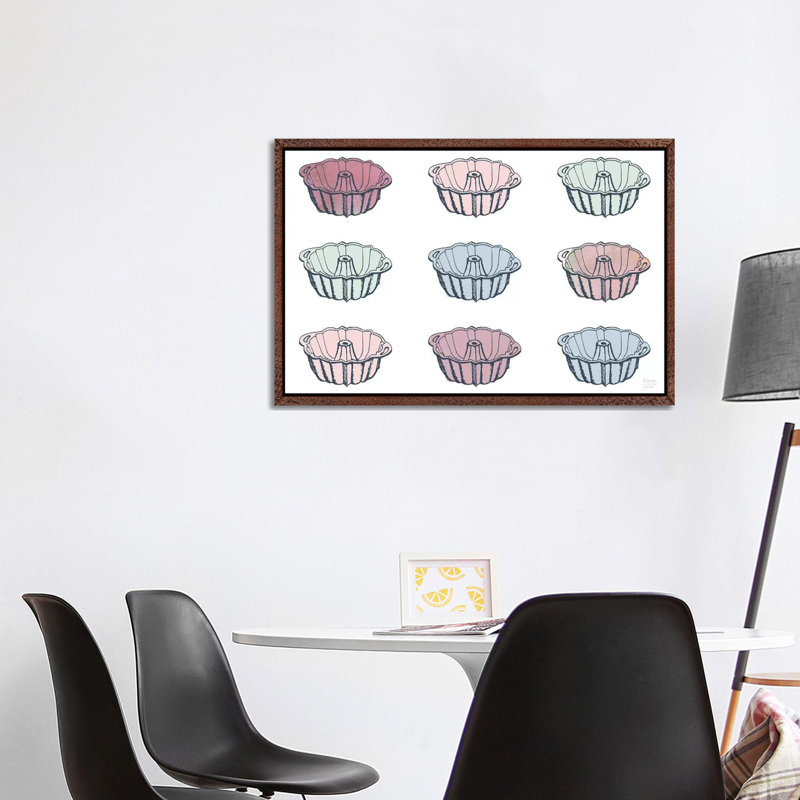 Fluted Cake Pans by Statement Goods - Gallery-Wrapped Canvas Giclée on Canvas, 101.6 cm H x 66.04 cm W, Classic Wood Framed