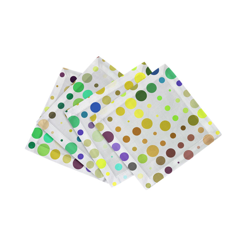 Mod Confetti Cotton Sateen Cocktail Napkins, Granada