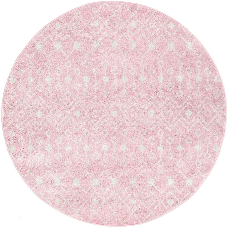 Abstract Indoor Rug, Round 5'3"