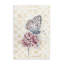 Papillon et fleur sur une plaque murale, par Cady-1161914699