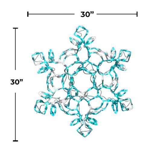 Dynamic RGB Snowflake Hexagonal LED 30 in