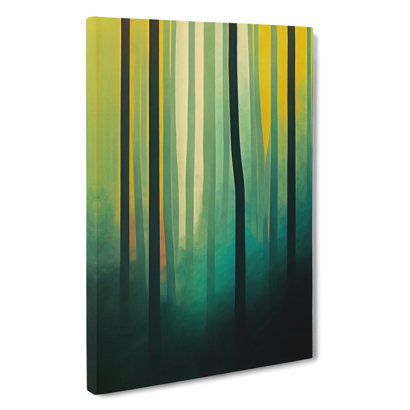 An Unusual Forest Abstract - Wall Art, 50cm H x 35cm W x 3cm D, Wrapped Canvas