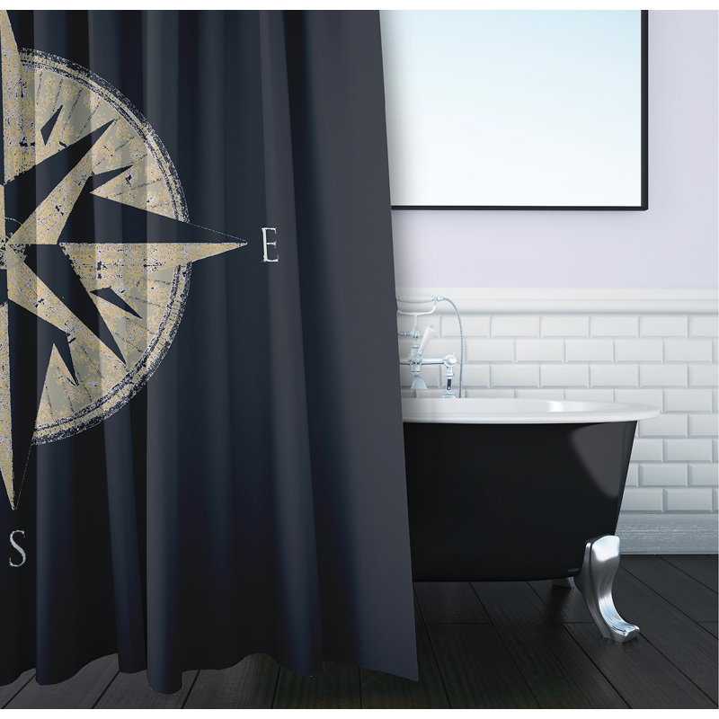 Matawan Shower Curtain, Dark Blue