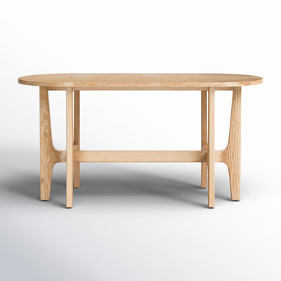 Peach Oval Solid Wood Writing Desk