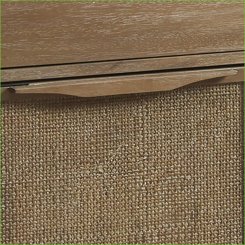 Commodes décoratives | Commode d'appoint 2 portes Palisades Coastal Cadre en bois massif naturel | Pieds en bois massif naturel