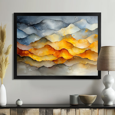 «Structured Waves Chaos In Motion I», art mural géométrique abstrait