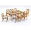 5 Pcs Grade-A Teak Wood Dining Set: 83" Rectangle Table And 4 Granada Stacking Arm Chairs #11GR1804-1181298773