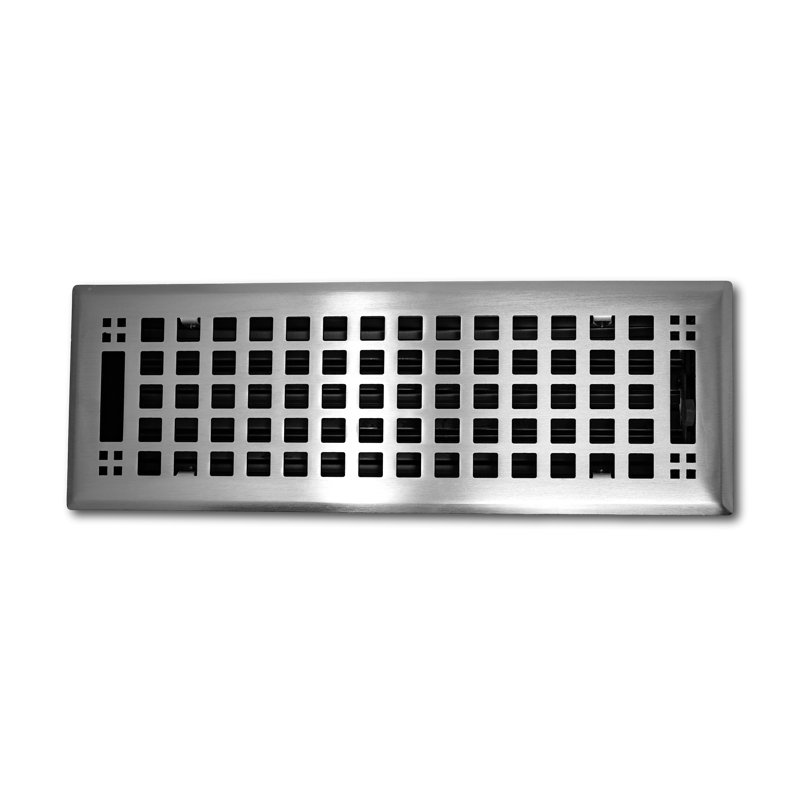 Brushed Nickel Steel Artisan Vent Cover 4 x 14