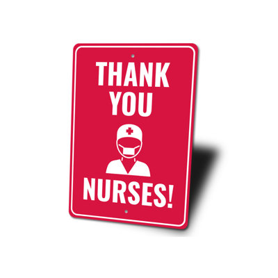 Plaque en aluminium «Nurse Thank You»