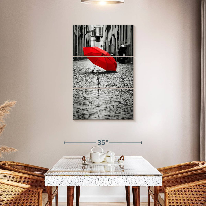Kerner The Red Umbrella, 38" H x 24" W