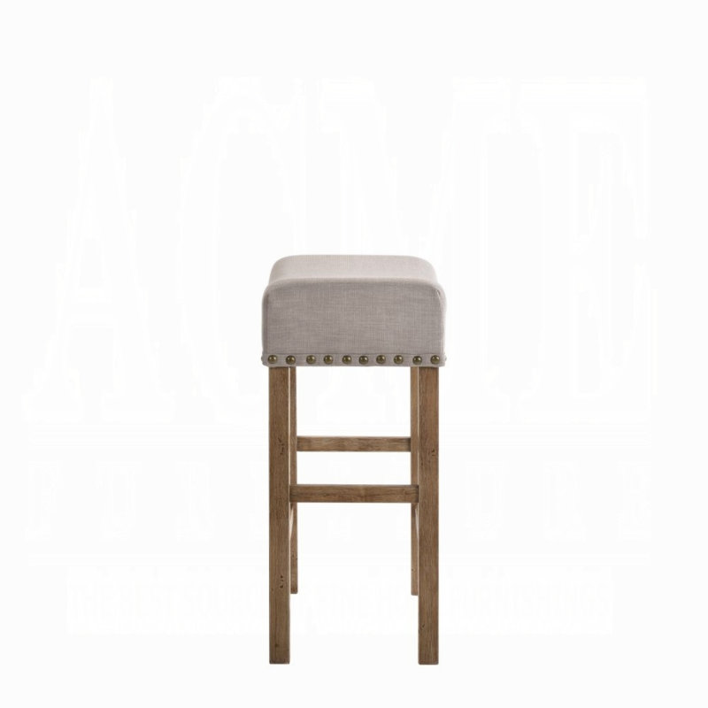 Aadhith Upholstered Counter Stool, Weathered Oak
