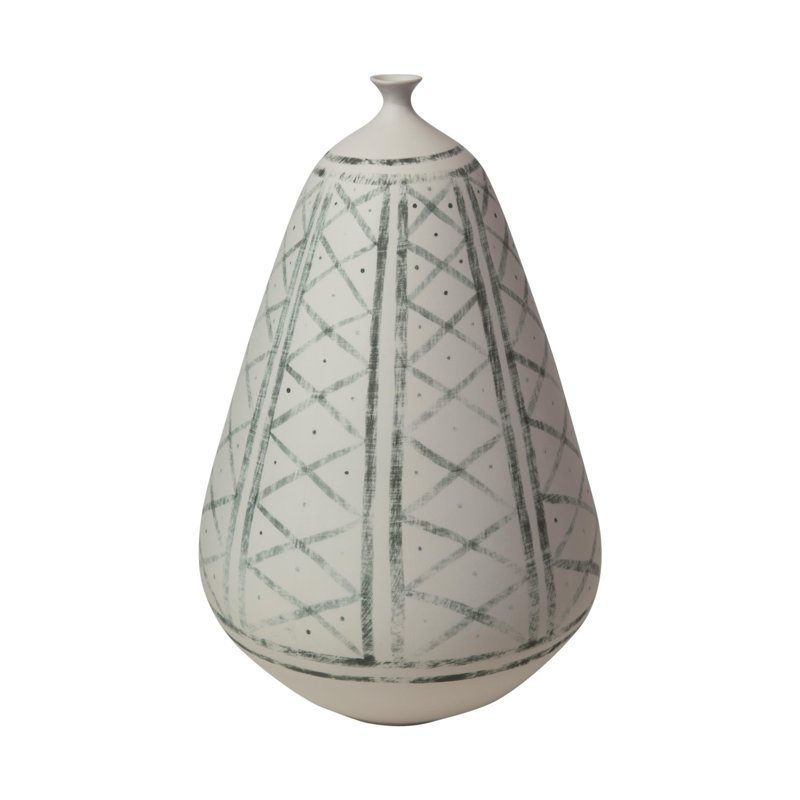 Grenz Vase-Hand Painted-Sm, 14'' H x 9.25'' W x 9.25'' D