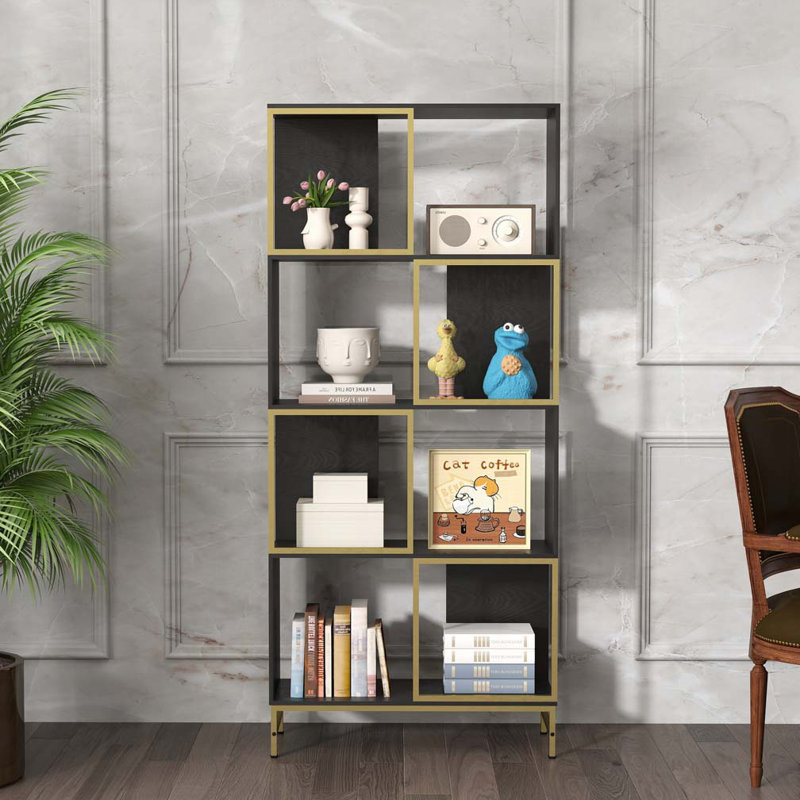 Tablettes de rangement à 4 niveaux, étagère de rangement pour présentoir à bibliothèque pour petits espaces, salon