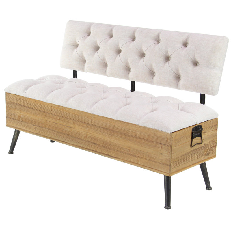 Sibo Linen Upholstered Storage Bench