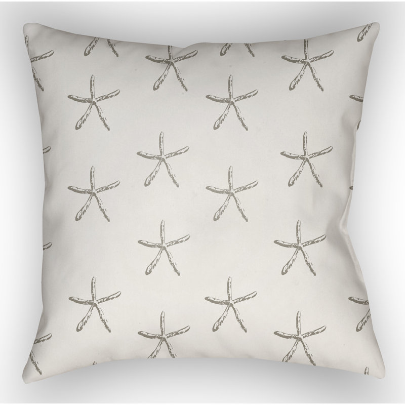 Outdoor Throw Pillow, 18" H x 18" W x 4" D, Neutral